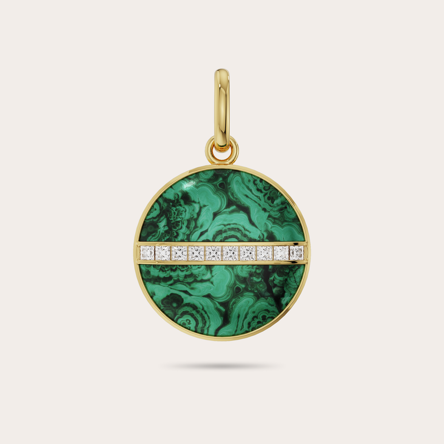 Malachite + Diamond Universe Pendant