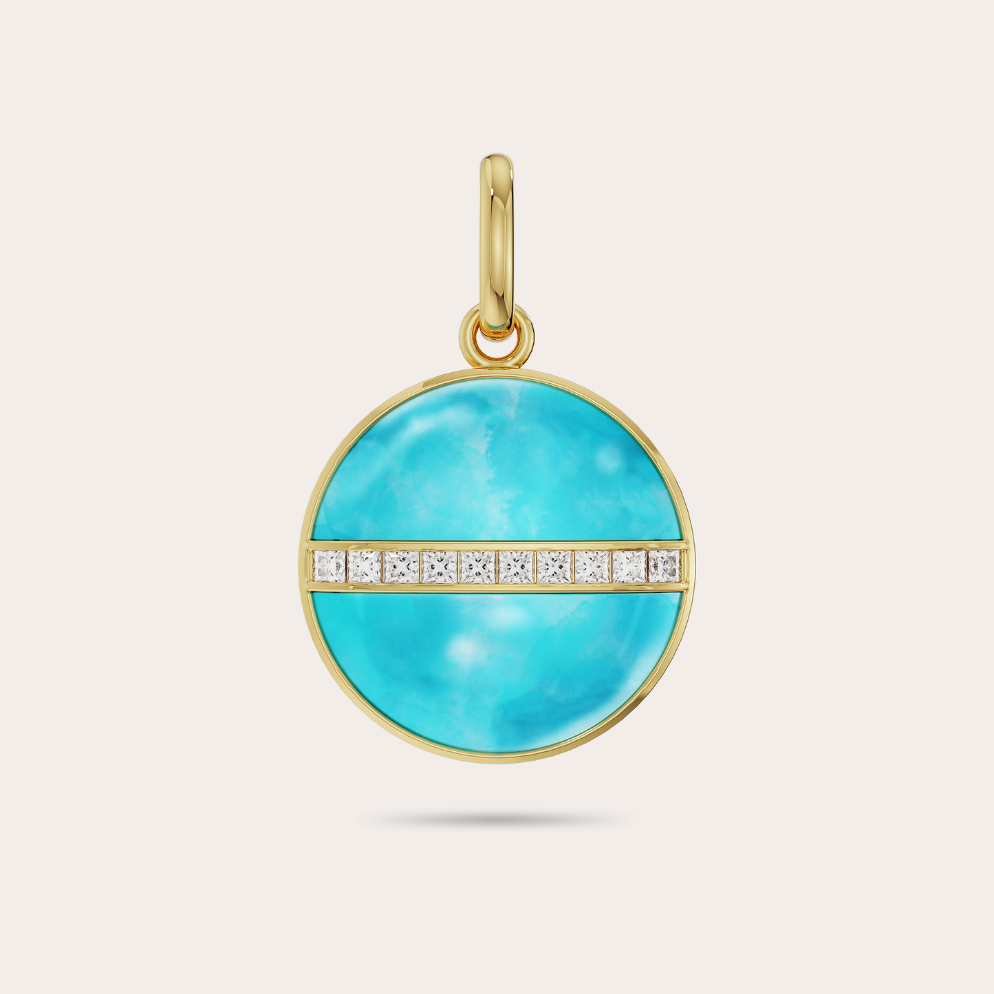 Turquoise + Diamond Universe Pendant