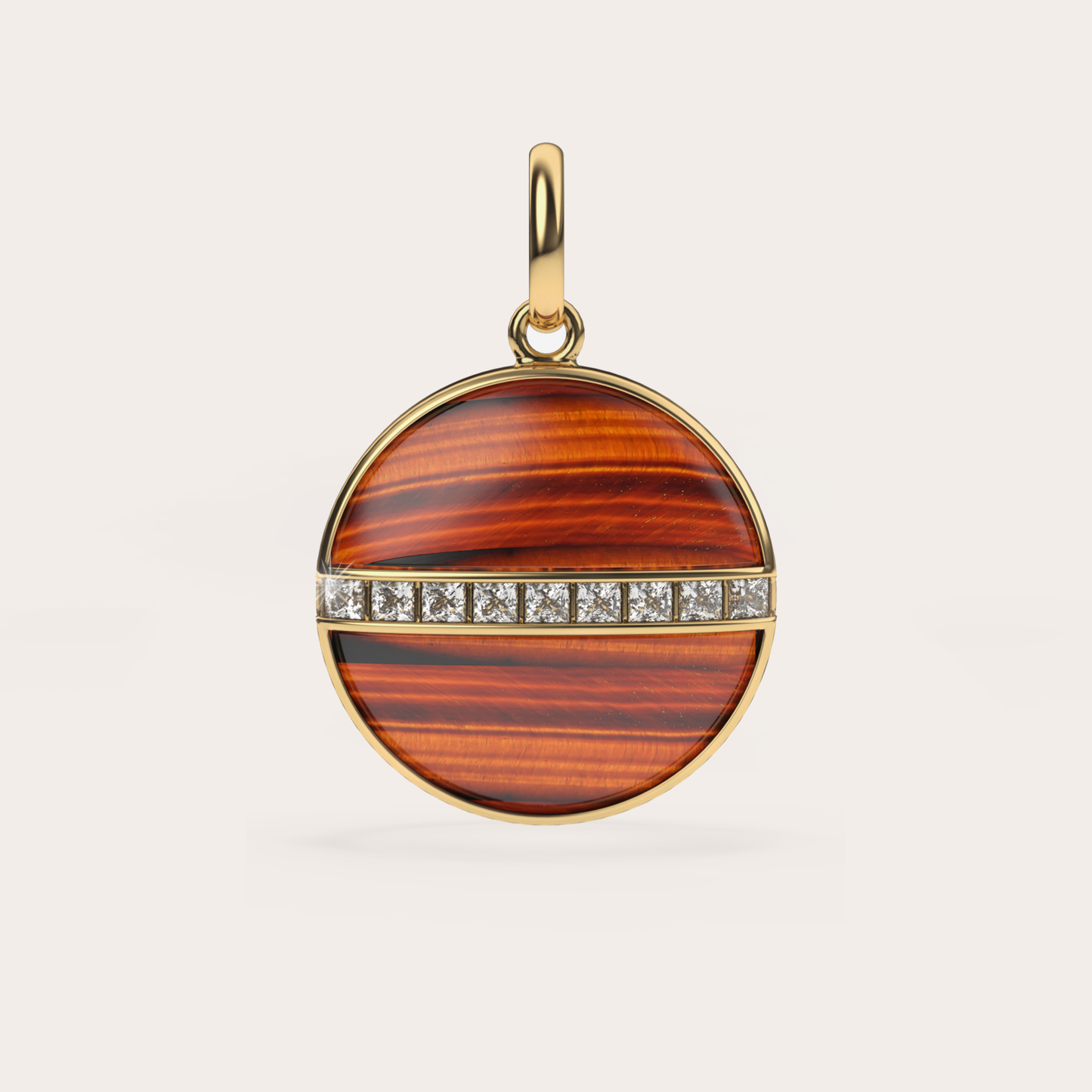 Tiger's Eye + Diamond Universe Pendant