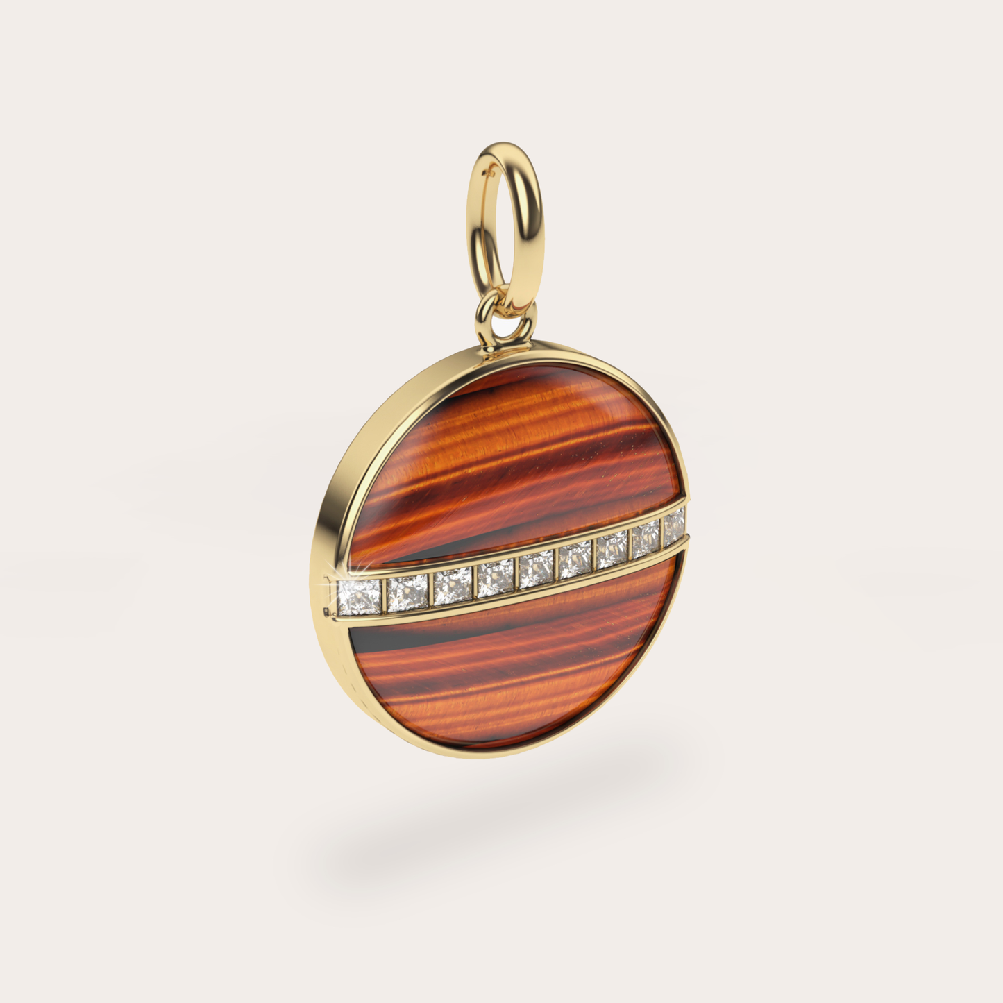 Tiger's Eye + Diamond Universe Pendant