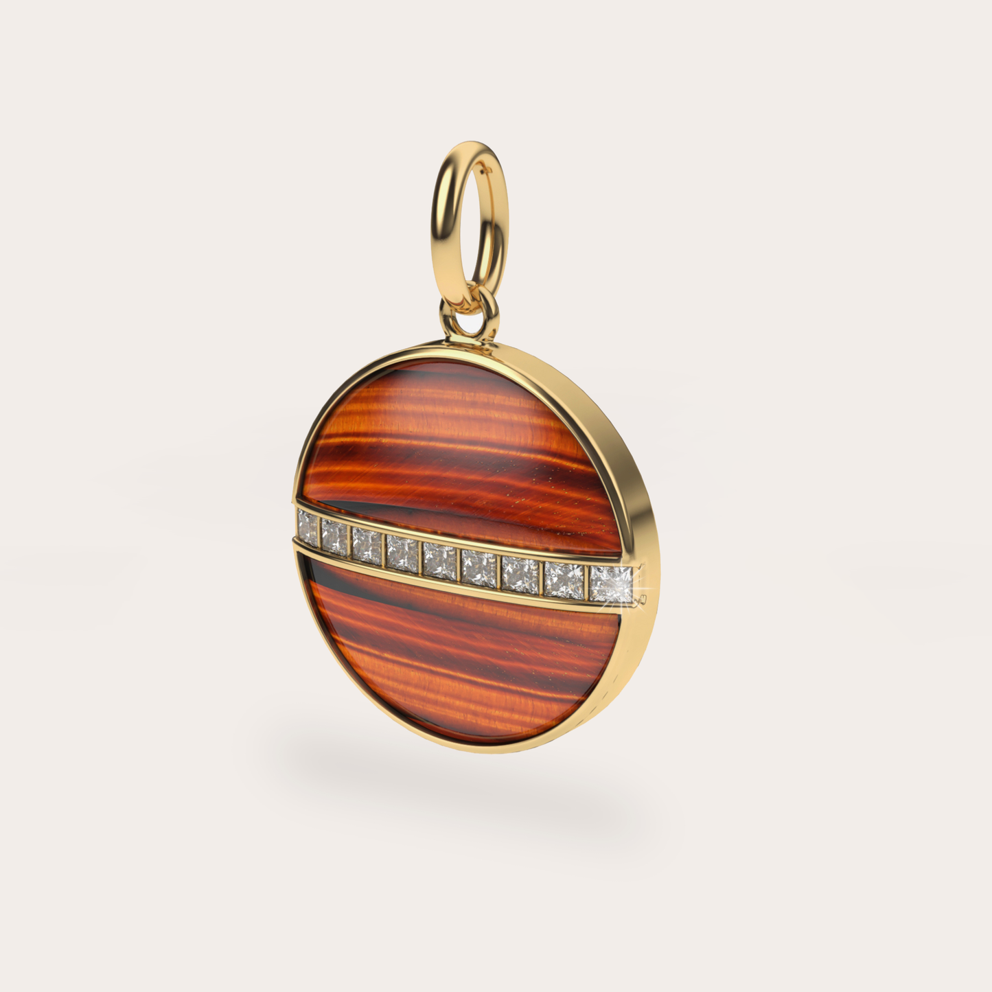 Tiger's Eye + Diamond Universe Pendant