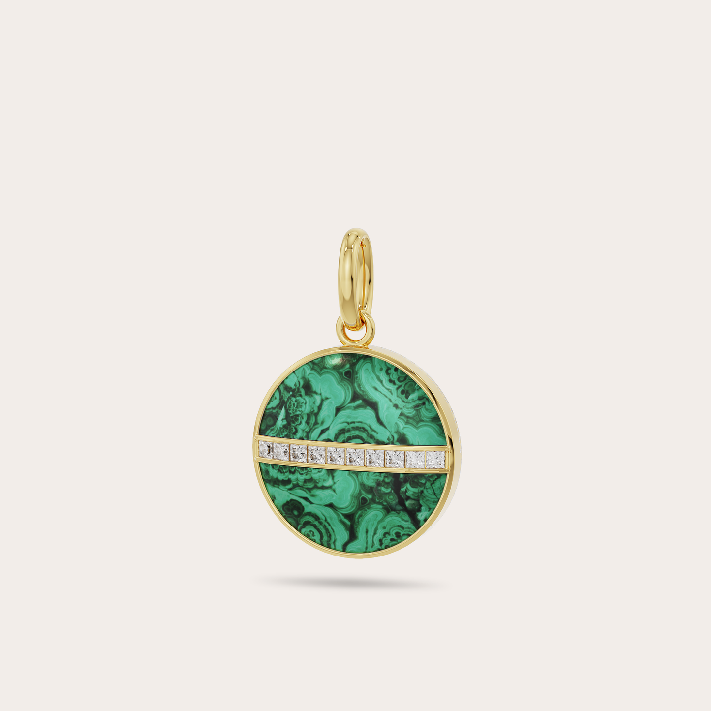 Malachite + Diamond Universe Pendant